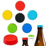 Tappi per bottiglia in silicone - Confezione da 12 - Tappo per bottiglia di birra in 6 colori - Set di tappi in silicone per bottiglie - Senza BPA - Qualità premium