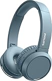 PHILIPS AUDIO On Ear H4205Bl/00 Cuffie Con Pulsante Bass Boost Bluetooth, 29 Ore Di Riproduzione, Funzione Di Ricarica Rapida, Isolamento Acustico, Pieghevole, Blu (Blue)