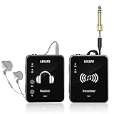 LEKATO MS-1 Wireless in-Ear Monitor System 2.4G Stereo IEM System con trasmettitore Beltpack Receiver Automatic Pairing (Nero)