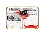 Hallicrafters Televisions - Cartello in metallo vintage con scritta in inglese "Hallicrafters", 20 x 30 cm