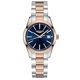 Longines orologio Conquest Classic 34mm blu quarzo acciaio finitura PVD oro rosa L2.386.3.92.7