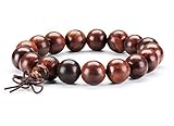 Sandalo naturale braccialetto di perline Braccialetti di perline tibetano Mala per uomo donna 12mm