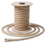 IPEA Corda in Juta Naturale spessa 12 mm per Decorazioni e Fai da Te – Made in Italy – 10 Metri – Cordoncino in Iuta Resistente per Artigianato, Arredamento, Gatto, Giardino – Canapa