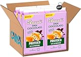 Bauli Pan Cioccolato Proteico Soffice e Gustoso Panino Dolce con Gocce di Cioccolato 252g [CAIYA® BOX da 6 Confezioni]