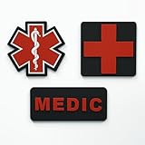 Patch Force - Toppa medica in gomma per esercito federale, polizia e vigili del fuoco – come toppa per zaini tattici, borse mediche, kit di primo soccorso, First Aid Pouch – 7 cm x 3 cm