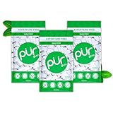 PUR Gum | Gomma Da Masticare Senza Zucchero | Con Xilitolo | Vegana, Senza Aspartame e Senza Glutine | Gomma Naturale Al Sapore Di Spearmint, 55 Pezzi (Confezione da 3)