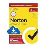 Norton Antivirus Plus 2024, 1 Dispositivo, Licenza di 1 anno con rinnovo automatico, PC o Mac, Codice d attivazione via email