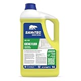 Sanitec, Igienic Floor, Detergente Universale Sgrassante Concentrato con Azione Igienizzante, Profumato ai Fiori d Arancio, Attivo su Qualsiasi Tipo di Sporco, Made in Italy, 5 L