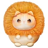 Mewaii Kawaii - Simpatico cuscino in peluche per bambini, peluche Kawaii Plushie, morbido peluche con vestito, giocattolo di peluche, regalo per ragazze (leone)