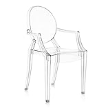 Kartell, Sedia Louis Ghost, Cristallo