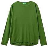 United Colors of Benetton Maglia G/C M/L 1091D100E Maglione, Verde Bosco 2G3, S Donna