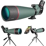 Cannocchiale HD 20-60x80 per il tiro al bersaglio, cannocchiale per l osservazione della fauna selvatica, la caccia e il birdwatching - cannocchiale impermeabile BAK4 con treppiede (M20-60 * 80)