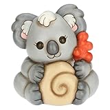 THUN, Koala Sydney con Conchiglia e Corallo in Ceramica Decorata a Mano, Versione Grande, Statuine da Collezione, Linea Mare da Amare, 12.6 x 10 x 14 cm h