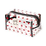 Legami - Trousse Porta Trucchi, Makeup Queen, 18x14 cm, in Metallo e TPU, Tema Lips, Capiente, Chiusura con Zip