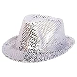 Cappello di feltro argentato con glitter