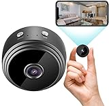 Mini Telecamera Spia, HD 1080P Telecamera Nascosta Wifi Senza Fili Microcamera per Casa Lunga Durata Batteria Mini Videocamera Sorveglianza Interno con Visione Notturna Rilevamento di Movimento