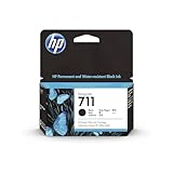 HP 711 CZ129A, Cartuccia Originale HP, Compatibile con Stampanti HP DesignJet T120, T125, T130, T520, T525, T530 e Testina di Stampa DesignJet HP 711, Nero Opaco