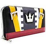 Kingdom Hearts Sora Abito Emblema Corona Metallica Borsa/Portamonete a Busta con Tasca per Monete & Porta Carte, Blu