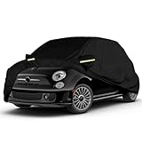 Telo Copriauto Compatibile con Fiat 500 500C 500E Abarth 500 2007-2024, Impermeabile Traspirante Copertura per Auto Telone