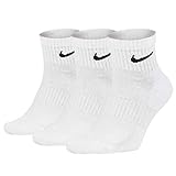 Nike Everyday Lightweight Ankle, Calzini Unisex – Adulto, White/Black, M