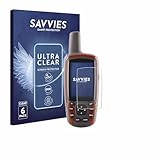 savvies (6 Pezzi Pellicola Protettiva per Garmin GPSMAP 62s Protezione Schermo Trasparente