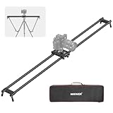 NEEWER 120cm Slider Fotocamera in Fibra Carbonio, Binario Dolly con Tubo Più Spesso e Supporto Più Stabile, 4 Cuscinetti Lisci Precisi e Livellamento per Fotocamera DSLR Camcorder, Max 22lb, CS120CM