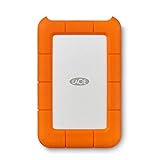 LaCie Rugged Mini, 5TB, Hard Disk Esterno, Resistente agli Urti e alle Cadute, per PC e Mac, incl. USB-C senza cavo USB-A, Arancione/Grigio, 2 anni Rescue Services (STJJ5000400)