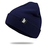 NLAND Berretto Invernale Uomo Berretto in Maglia Cappello Invernale Donna Unisex Berretti Cappellino Leggero e Morbido (Blu Navy, Taglia Unica)