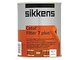 Sikkens Cetol Filter 7 Plus RM - Vernice speciale trasparente per esterni, colori e dimensioni assortiti 1 litro Rovere chiaro