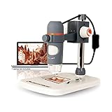 Celestron 44308 Microscopio digitale manuale Pro, Ingrandimento 20x-200x, Grigio/Bianco