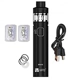 VAPTIO Solo 2 Kit Sigaretta Elettronica 3000mAh Batteria 50W Tutto in Uno Vape Pen con 2pcs solo 2 Bobina 0.2ohm,No E-Liquid No Nicotina (nero)