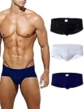 Casey Kevin Slip Uomo Intimo Sportivo 3 Pezzi, Boxer Uomo Mutande Traspirante Elasticizzato Underwear