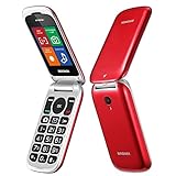 Brondi Stone+ - sbloccato, 0GB, Cellulare con apertura a conchiglia e flip attivo, Dual Sim, Display 2.4 pollici, Rosso