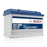 Bosch S4008, Batteria per Auto, 74A/h, 680A, Tecnologia al Piombo Acido, per Veicoli Senza Sistema Start/Stop