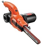 BLACK+DECKER, LIMA ELETTRICA 350W: VELOCITÀ VARIABILE 900-1.600 m/min - DOTAZIONE: BRACCIO DRITTO SPESSORE 13mm, 3 NASTRI ABRASIVI.KA900E-QS