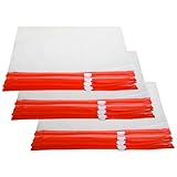 Pakico 25 Busta di Plastica 20 x 18 cm | Borsa Con Chiusura Zip Trasparente | Sicuro Richiudibile | Cerniera per Borsa | Con Chiusura Lampo | Rosso