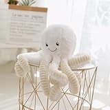 Peluche a Forma di Polipo, Sea Critters Polpo, Polpo di Peluche, Carino Cartone Animato Polpo Peluche, per Decorare la casa, Regalo di Natale e Compleanno (18CM,White)