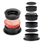 Ceisazira Pressa Hamburger Professionale 3 in 1, Antiaderente Stampo per Hamburger in ABS Plastica, Macchina per Hamburger con Manico, per Fare Barbecue, Patty, Polpette, Cheeseburger, Manzo Verdure