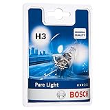 Bosch H3 Pure Light lampadina faro, 12 V 55 W PK22s, lampadina x1