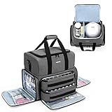 BAFASO Organizer Smalti per Unghie - Adatto per 80 Flaconi (15 ml - 0,5 FL.oz) e Lampada UV, Borsa con 2 Tasche Rimovibili, Valigetta Grigio