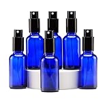 YIZHAO Bottiglie Spray Vetro 30ml, Blu Spruzzino Nebulizzatore Piccolo, per Olii Essenziali, Profumo, Pulizia, Cosmetici, Viaggio, Farmacia - 6 Pcs