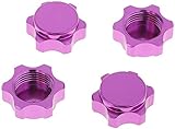 Alluminio 17mm Hub Hex Lock Nut per XRAY XB8 XB9 XT9 XB8-2014 1/8 RC Car (viola) 4pcs