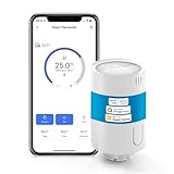 Meross Valvole Termostatiche WiFi Intelligente (Richiesta Hub MTS150), Smart Termostato per Termosifone, valvola termostatica Controllo Vocale per Apple Home, Alexa e Google Home, 6 Adattatori