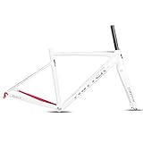 YOJOLO Freno C Telaio Bici da Corsa 700C Lega di Alluminio Telaio della Bicicletta 46/48/50/52cm Telaio A Sgancio Rapido BSA68 con Forcella in Carbonio (Color : White, Size : 50CM)