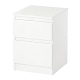 Ikea, cassettiera Kullen per la camera da letto, con 2 cassetti, colore bianco