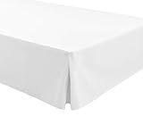 EasyCosy - Mantovana Giroletto Modello ATENEA Vestiletto Coprirette per Letto 90 cm + volant di 32cm. Colore Bianco (90x190/200cm)