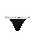 Calvin Klein Tanga Donna High Leg Elasticizzato, Nero (Black), M