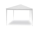 Linea Garden Friend G1617002 - Gazebo, Struttura in acciaio, Copertura in pe, 110 gr/m², Bianco, 3 x 3 m