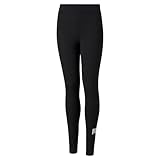 Puma Ess Logo Leggings G, Leggins Bambina, Black, 164