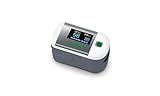 medisana PM 100 pulsossimetro misurazione della saturazione di ossigeno nel sangue, pulsossimetro a dito con display OLED e funzionamento one-touch